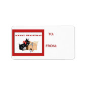 Scotty Dog Scottish Terrier kerstpakket Label (Voorkant)