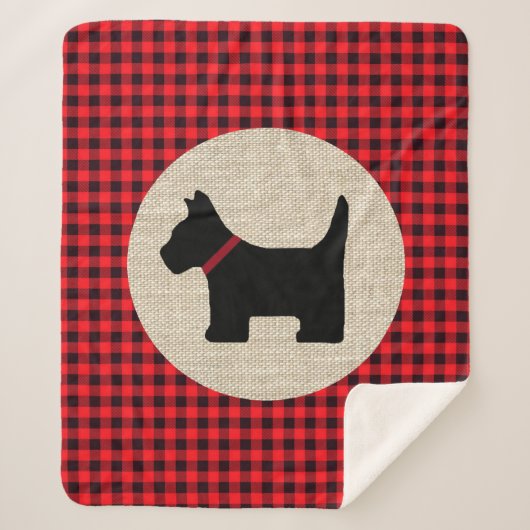 Scotty Dog Sherpa Blanket Deken (Voorkant)