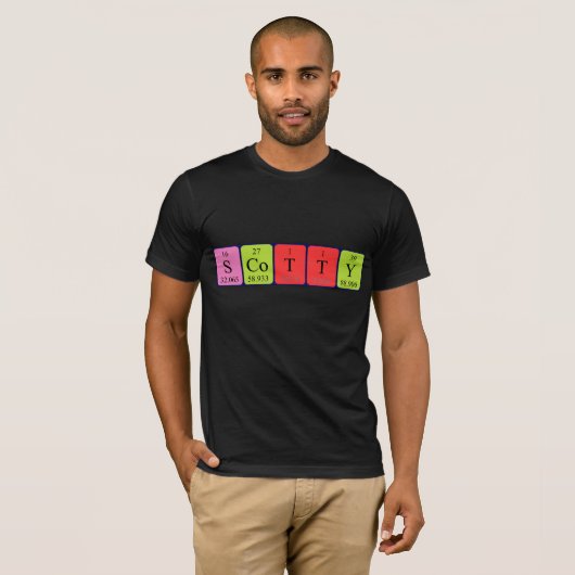 Scotty periodiek table name shirt (Voorkant volledig)
