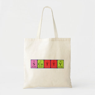 Scotty periodieke table name canvas tas