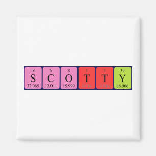 Scotty periodieke table name magnet