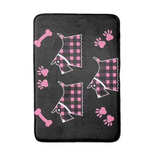 Scotty Terrier Dogs Cute Funny Terriers Briet Than Badmat (Voorkant Verticaal)