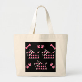 Scotty Terrier Dogs Cute Funny Terriers Briet Than Grote Tote Bag