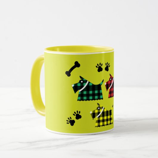 Scotty Terrier Dogs Cute Funny Terriers Briet Than Mok (Voorkant links)