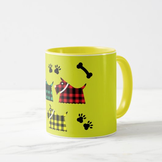 Scotty Terrier Dogs Cute Funny Terriers Briet Than Mok (Voorkant rechts)