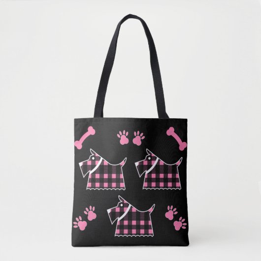 Scotty Terrier Dogs Cute Funny Terriers Briet Than Tote Bag (Voorkant)