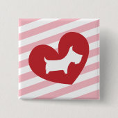 Scotty Valentijn Vierkante Button 5,1 Cm (Voorkant)