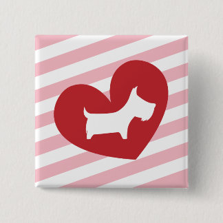 Scotty Valentijn Vierkante Button 5,1 Cm
