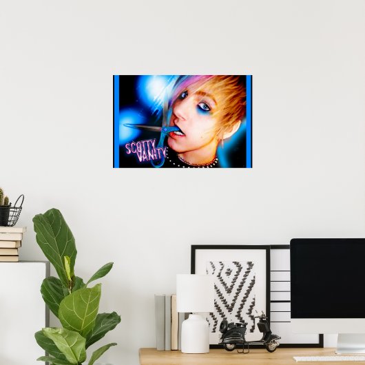 Scotty Vanity Scissors Poster (Thuiskantoor)