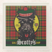 Scotty's Golf Shop Glazen Onderzetter (Voorkant)