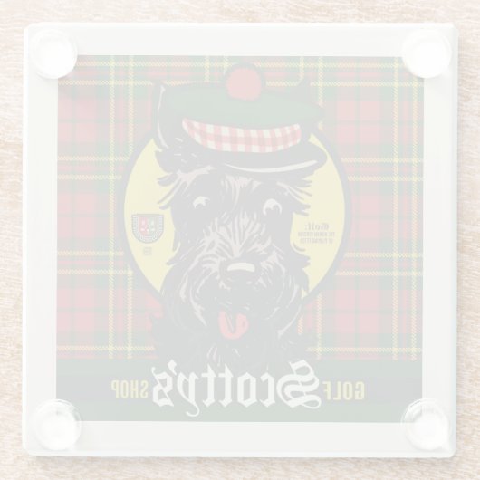 Scotty's Golf Shop Glazen Onderzetter (Achterkant)