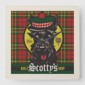 Scotty's Golf Shop Vierkante Klok (Voorkant)