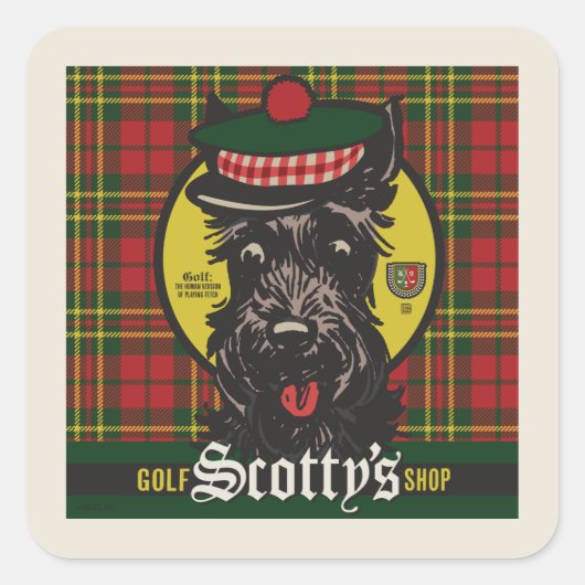 Scotty's Golf Shop Vierkante Sticker (Voorkant)