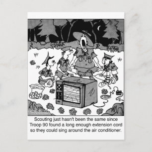 Scouperen met airconditioners briefkaart