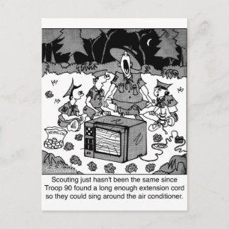 Scouperen met airconditioners briefkaart