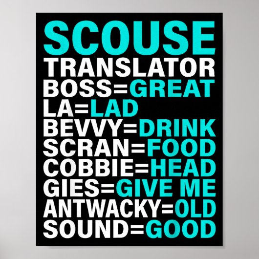 Scouse Accent Translator Funny Liverol  Poster (Voorkant)