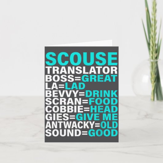Scouse Accent Vertaler Funny Liverol Kaart (Voorkant)