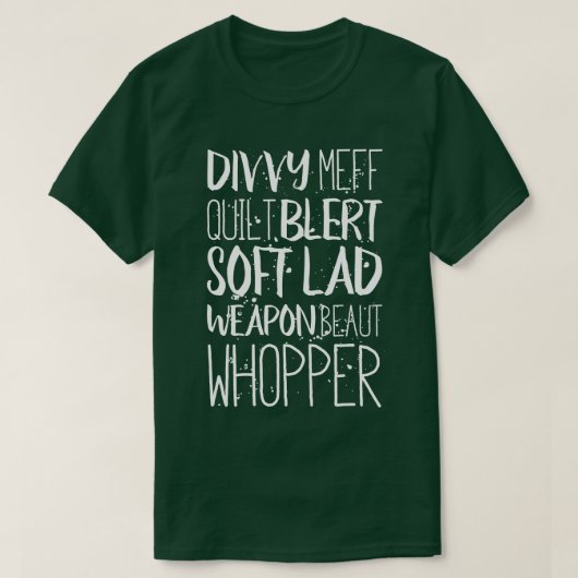 Scouse Insults Liverpool Dialect T-shirt (Design voorkant)