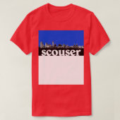Scouser Liverpool Blue Skyline Design T-shirt (Design voorkant)