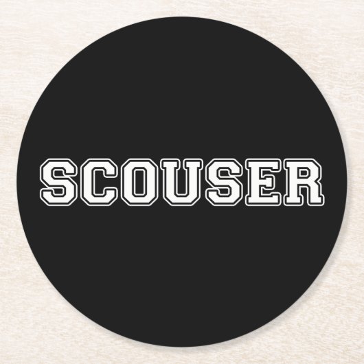 Scouser Ronde Kartonnen Onderzetter (Voorkant)