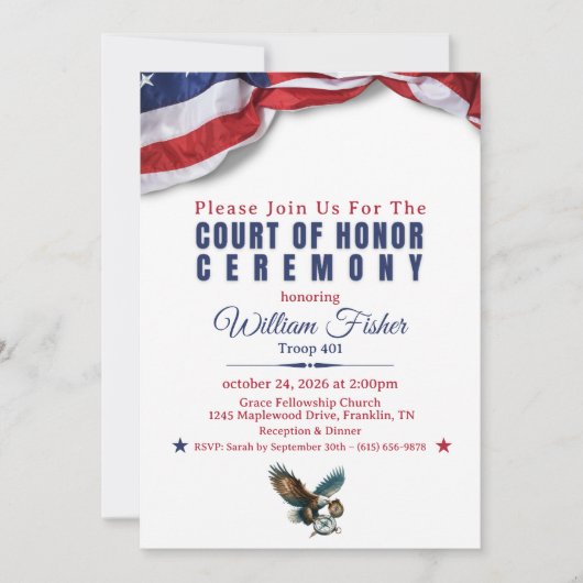 Scout Achievement Ceremony Invitation Kaart (Voorkant)