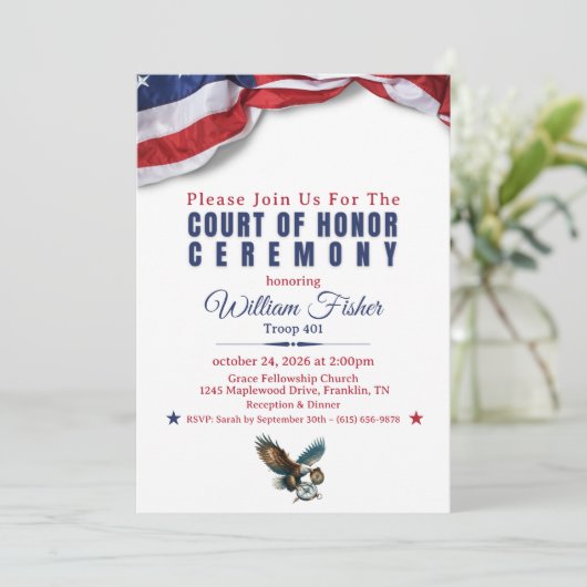 Scout Achievement Ceremony Invitation Kaart (Staand voorkant)