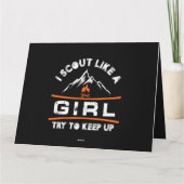Scout als een meisje proberen bij te houden kaart (Achterkant)