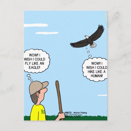 Scout and Eagle Thoughts Briefkaart (Voorkant)