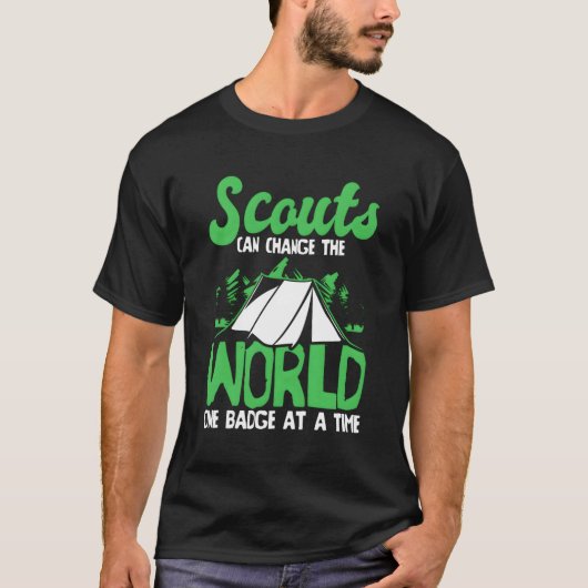 Scout Badge Uniform Natuur Wilderness Scouting T-shirt (Voorkant)