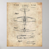 Scout Bomber Airplane Patent Poster (Voorkant)
