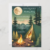 scout Camping party verjaardagsuitnodiging Kaart (Voorkant)