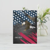 Scout Ceremonie Kale Adelaar op Vlag Kaart (Staand voorkant)