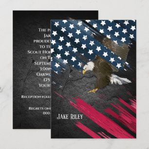 Scout Ceremonie Kale Adelaar op Vlag Kaart