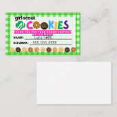 Scout Cookie Reorder Visitekaartje (Voorkant / Achterkant)