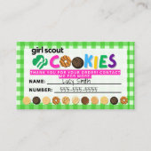 Scout Cookie Reorder Visitekaartje (Voorkant)