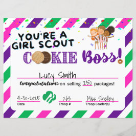 Scout die Cooke Boss Award verkoopt