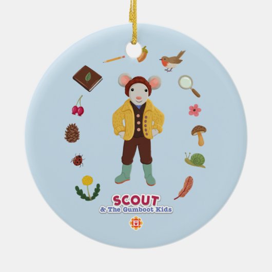 Scout & Gumboot Kinder Keramisch Ornament (Achterkant)