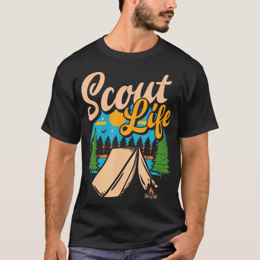 Scout Leven Grappige Scouting Lovers Camping Boys T-shirt (Voorkant)