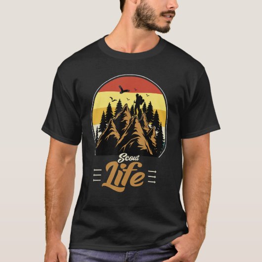Scout Life Scouting Lovers Gifts Hiking Happy Camp T-shirt (Voorkant)