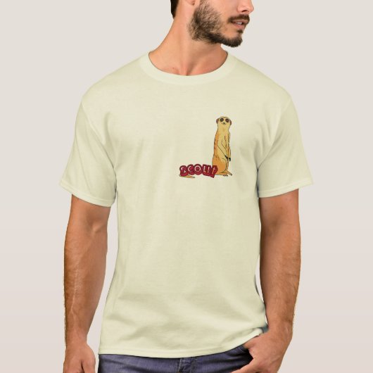 "Scout Meerkat T-Shirt – Vet en speels design" (Voorkant)