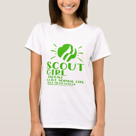 Scout meisje zoals normaal meisje gewoon veel cool t-shirt (Voorkant)