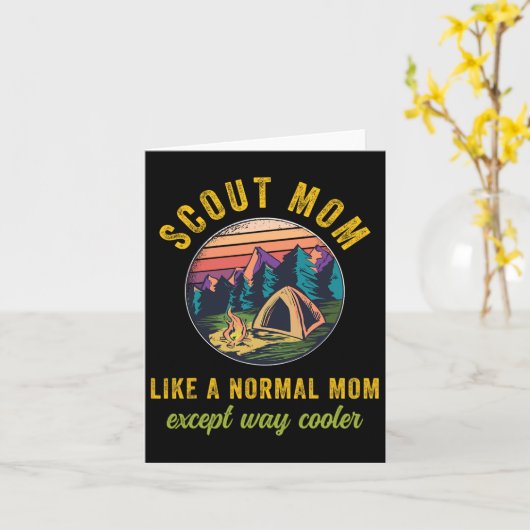 Scout Mom Scouting Troop Leader Jongens Meisjes Ca Kaart (Gele Bloem)
