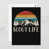 Scout Natuur Forest Mountain Camper Adventure Briefkaart (Voorkant / Achterkant)