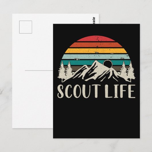 Scout Natuur Forest Mountain Camper Adventure Briefkaart (Voorkant / Achterkant)