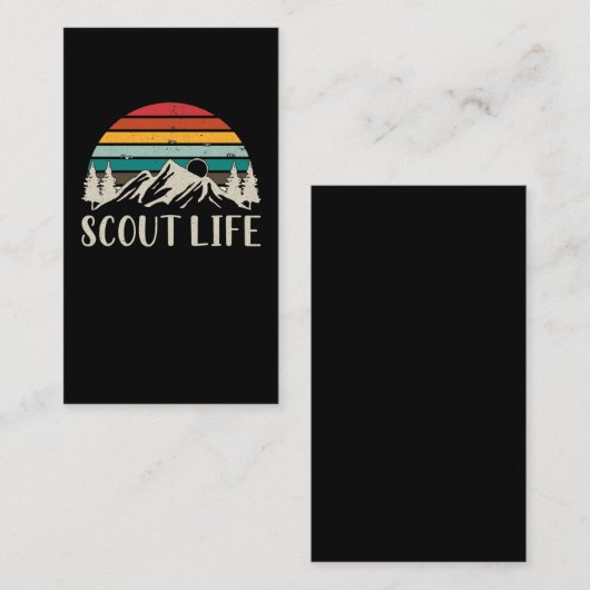 Scout Natuur Forest Mountain Camper Adventure Visitekaartje (Voorkant / Achterkant)