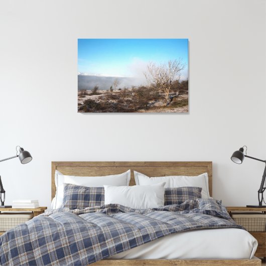 Scout Scar Cumbria England Holiday Card Canvas Afdruk (Insitu (Slaapkamer))