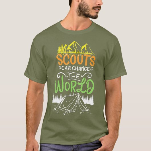 Scout Scouts Camp Mountains T-shirt (Voorkant)