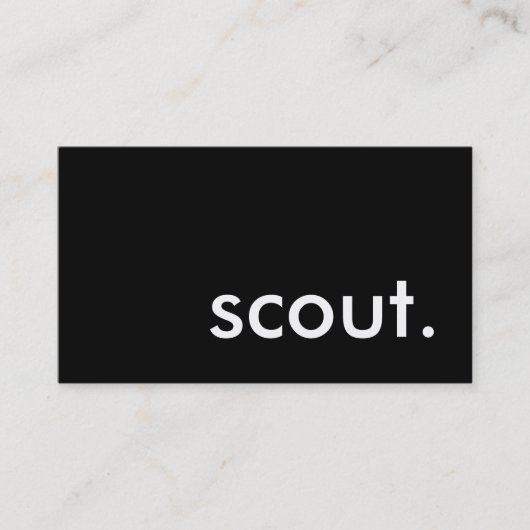 scout. visitekaartje (Voorkant)
