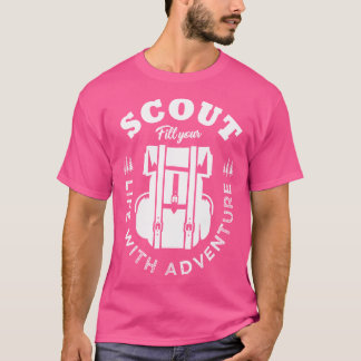 Scout Vul je leven met avontuur voor Scout Camp T-shirt