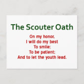 Scouter Oath Briefkaarten (Scout Oath Spoof) (Voorkant)